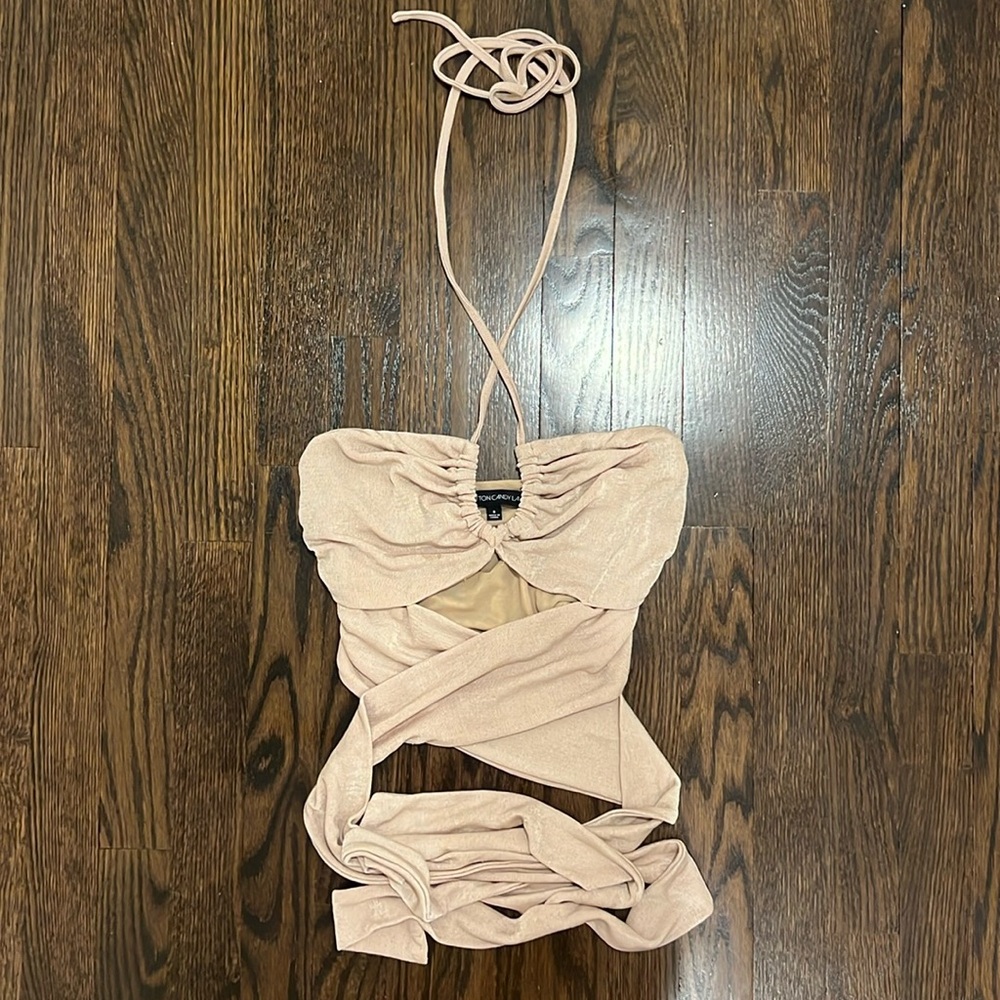 Crushed Velvet Multiple Strap Top